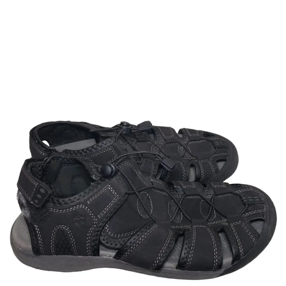 Khombu Mens Black Travis Closed Toe Active Sport Sandals Water Shoes Size 12